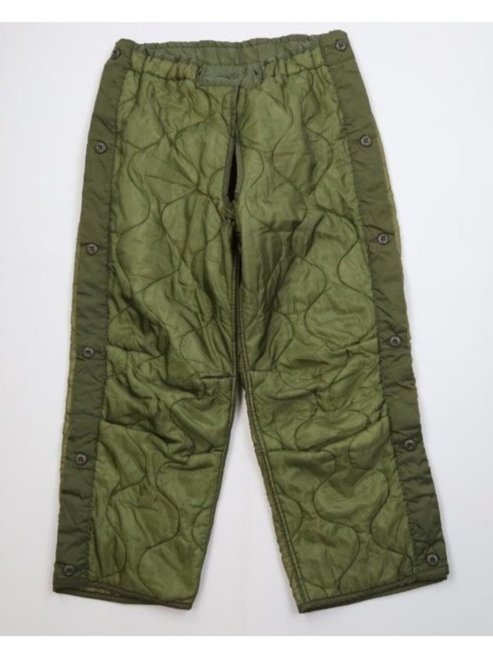 Vintage 80s USGI Mens Small Long Cold Weather Liner Trousers Pants Green USA